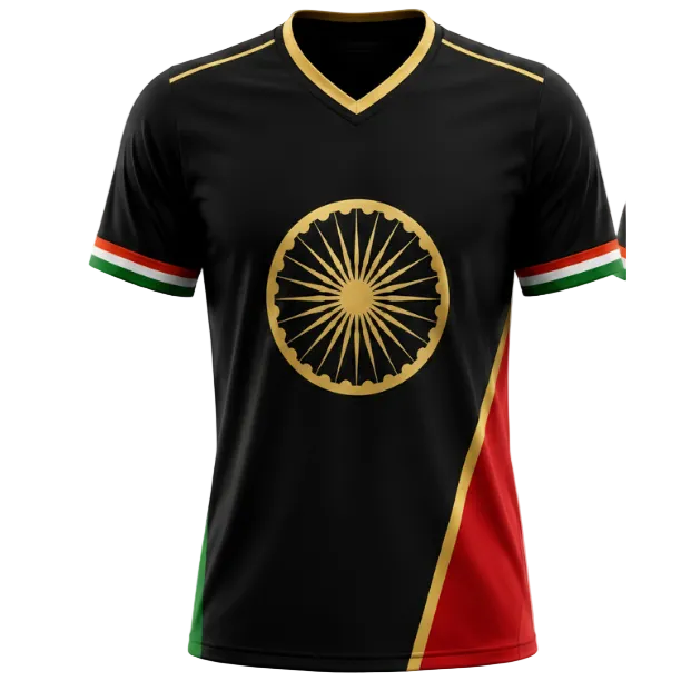 Independence 2026 Black Gold Freedom Crest Sports Jersey front view