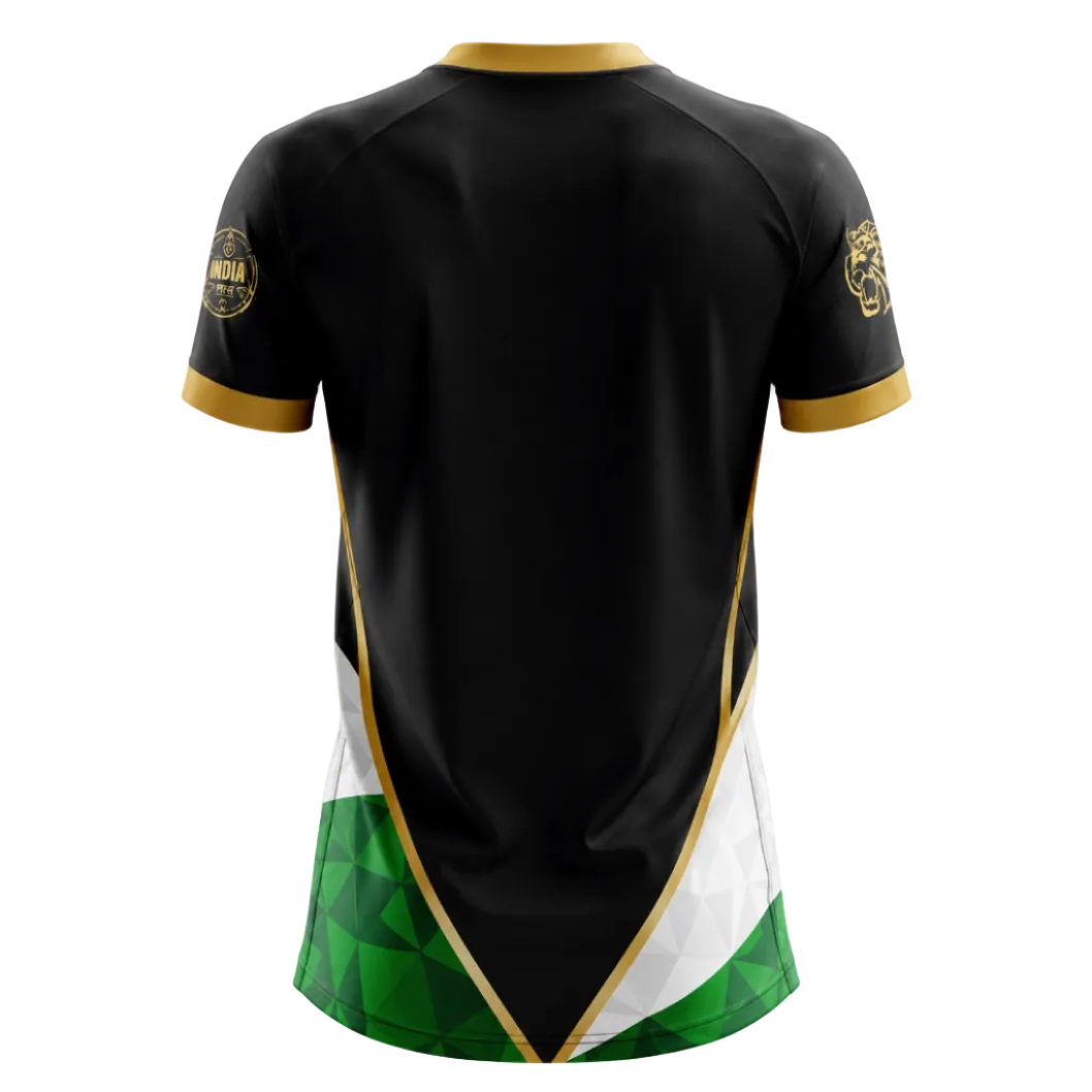 Independence 2026 Black Tricolour Victory Prism Sports Jersey back view