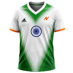 Independence 2026 White Green Victory V Sports Jersey front view