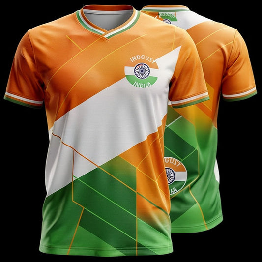Proud India stands tall tricolor graphic jersey