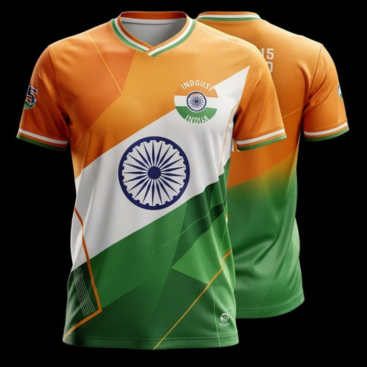 Proud India stands tall tricolor graphic jersey