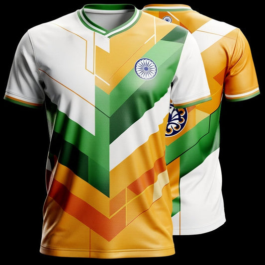 Proud India stands tall tricolor graphic jersey