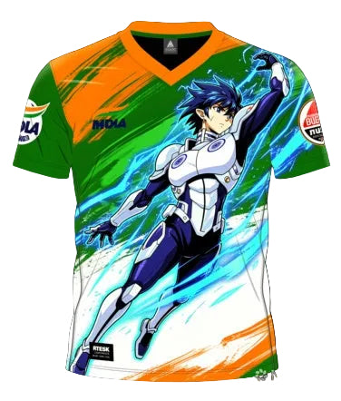 Proud India stands tall tricolor graphic jersey