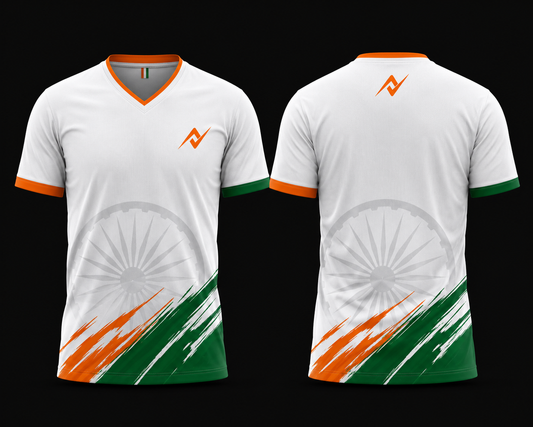 Proud India stands tall tricolor graphic jersey