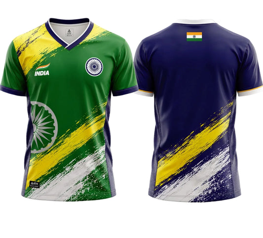 Proud India stands tall tricolor graphic jersey
