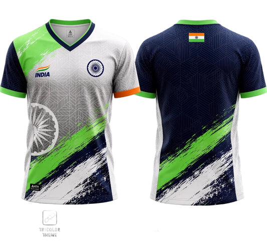 Proud India stands tall tricolor graphic jersey