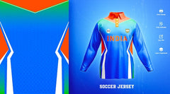 India cricket team jersey design or India football team jersey design