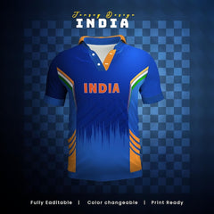 India cricket team sports kid design or India cricket jersey design