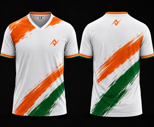 Proud India stands tall tricolor graphic jersey