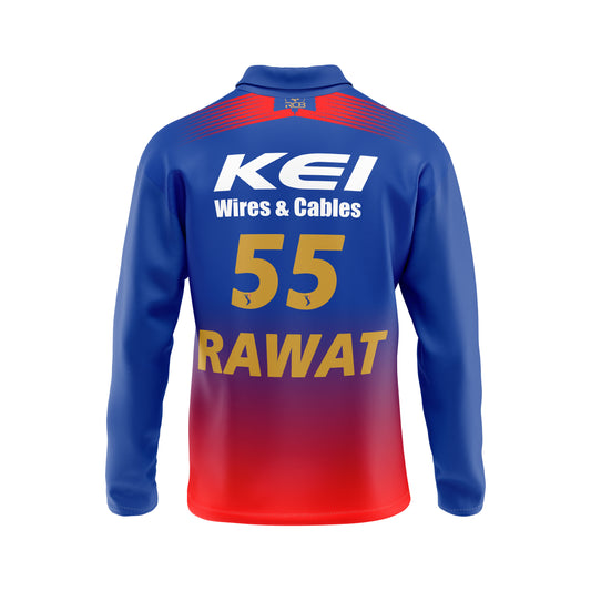 IPL 2026 RCB full sleeve cricket fan t shirt blue red design