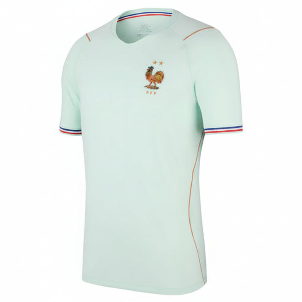 Italy inspired blue football fan jersey front view