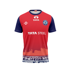Jamshedpur FC Football Fan Jersey Front View Custom Name and Number Available