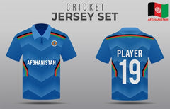 Jersey for Afghanistan Cricket Team Front and Back view