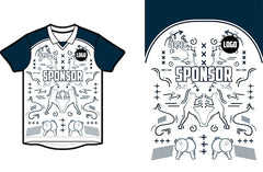 Next Print Jersey for ping pong with doodle style