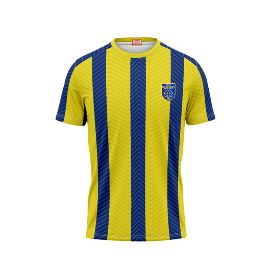 Kerala Blasters FC Football Fan Jersey Front View Custom Name and Number Available