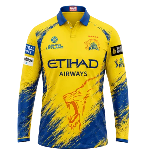 Next print Premium Yellow Blue Long Sleeve Jersey – Custom Sports Wear India | India