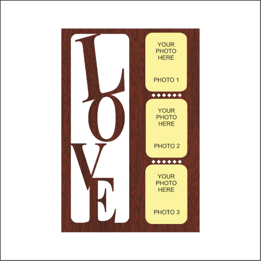 Love Wall Frame With 3 Beautiful Pics - Next Print