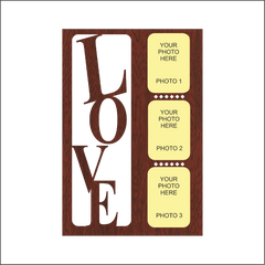 Love Wall Frame With 3 Beautiful Pics - Next Print