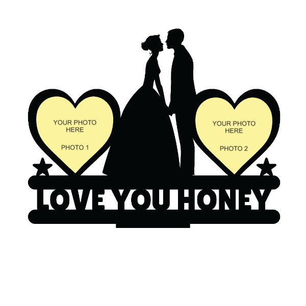 LOVE YOU HONEY DOUBLE IMAGE STAND FRAME 135 - Next Print
