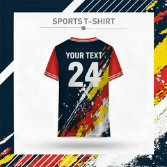 Modern abstract sports t-shirt design for custom sportswear printing