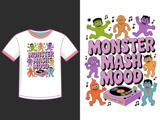 Next Print Monster Mash Mood T-shirt Illustration