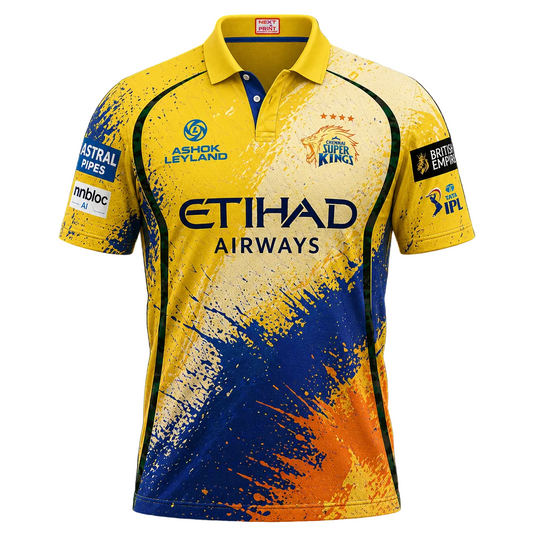 Next print Custom CSK Fan Jersey Multicolour Cricket T-Shirt – Personalized Sports Wear India