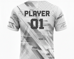 Multicolour geometrical custom cricket and football sports jersey with premium sublimation teamwear design for men by NextPrint.in