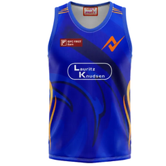 Mumbai inspired athletic sleeveless jersey front design