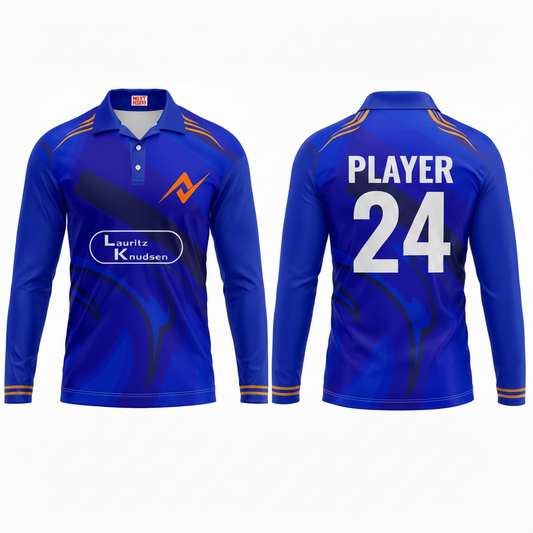 Custom printed Mumbai style athletic full sleeve fan jersey with personalized name and number