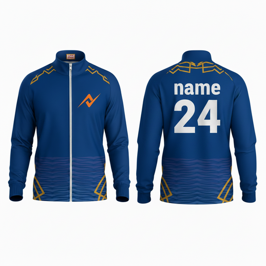 Custom printed Mumbai style sports jacket with personalized name and number