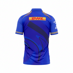 Premium polo cricket sportswear backside with custom player print