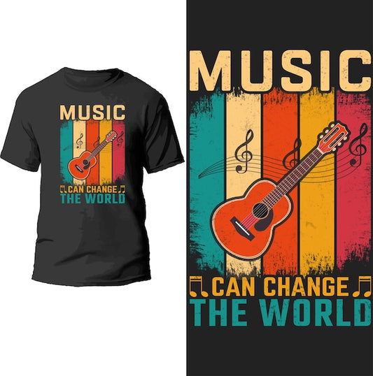 Next Print music can change the world t shirt .