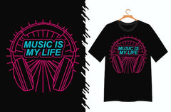 Music illustration t shirt design
