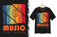 music is my culture related t shirt design