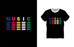 Music typography t shirt design