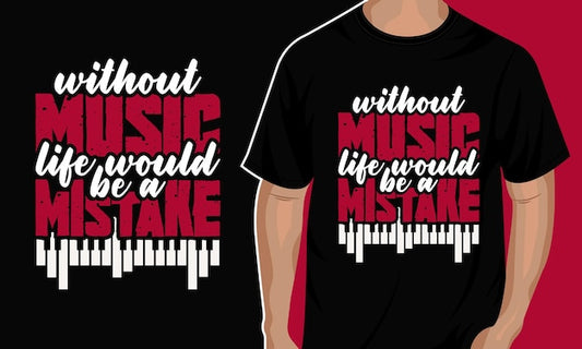 Next Print Music typography t shirt .