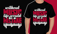 Next Print Music typography t shirt .