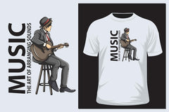 Next Print Musician performing music on acoustic guitar jersey.