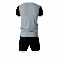 Neon green lightning strike sports jersey set for men back view