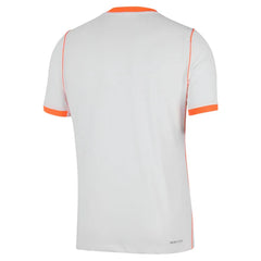 Orange football fan jersey back side with custom player number