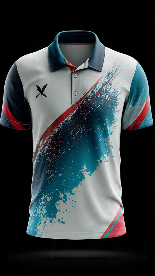 Next Print Cricket Premium Sublimation Cricket Jerseysport jersey pole neck t-shirt /All over printed / men and women