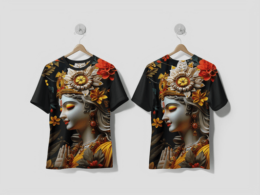 NEXT PRINT 3d durga goddess for navratri celebration Design printed t-shirt - Next Print