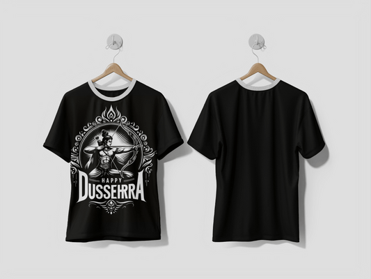 NEXT PRINT A beautiful mythological illustration is for Happy Dussehra festival design printed t-shirt - Next Print