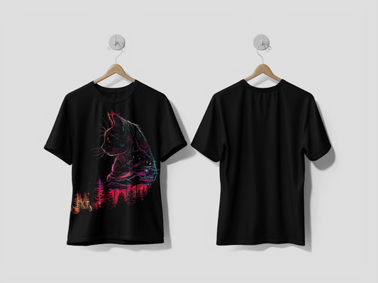 NEXT PRINT A colorful cute cat t shirt design Printed t-shirt - Next Print