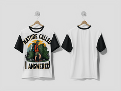 Next Print A man with a backpack nature called i answered design Printed T-shirt - Next Print