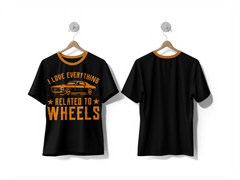 Next Print A t-shirt with the words i love everything related to wheels design printed t-shirt - Next Print