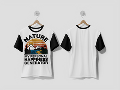 Next Print A vector t-shirt design on a white background with the text Nature My Personal Happiness Generator Printed T-shirt - Next Print