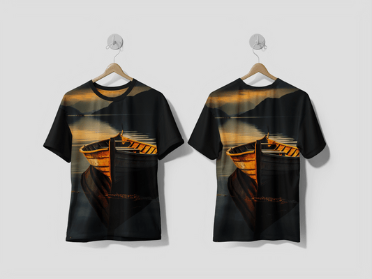 NEXT PRINT Ai generated boat picture Design printed t-shirt - Next Print