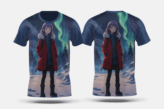 Next Print Anime character during winter Printed t-shirt - Next Print