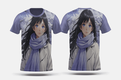 Next Print Anime character during winter Printed t-shirt - Next Print